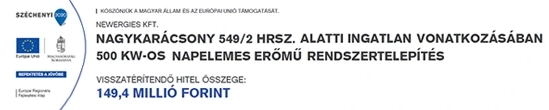 Széchényi 2020 pályázat banner